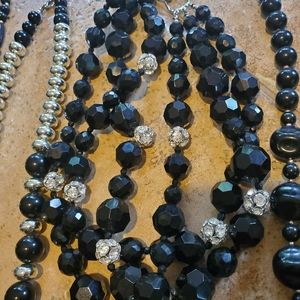 Collection of black necklaces